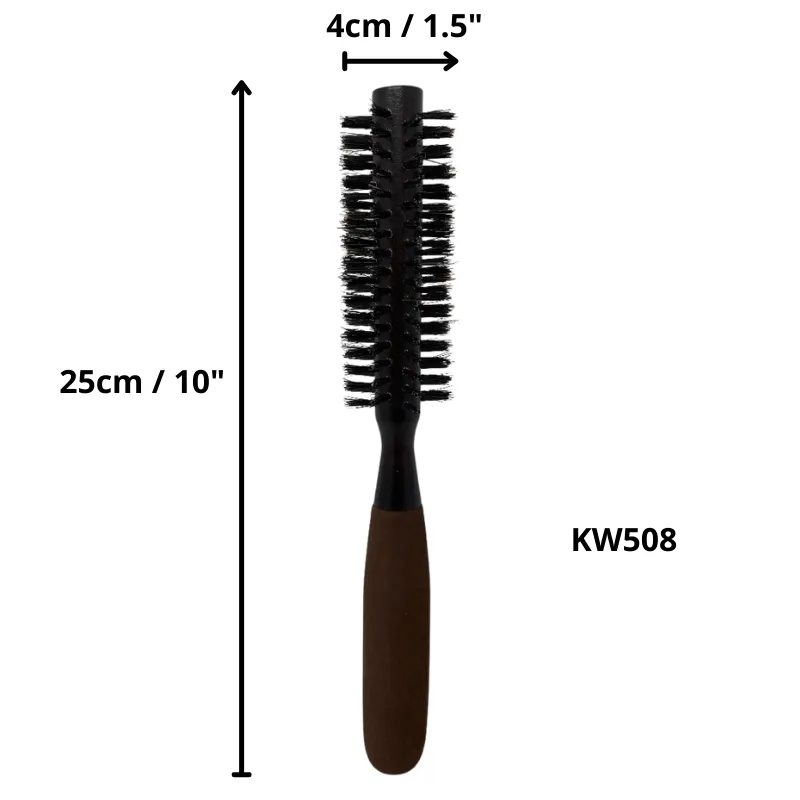 1.5"/4 cm Boar Bristle Wooden Round Brush