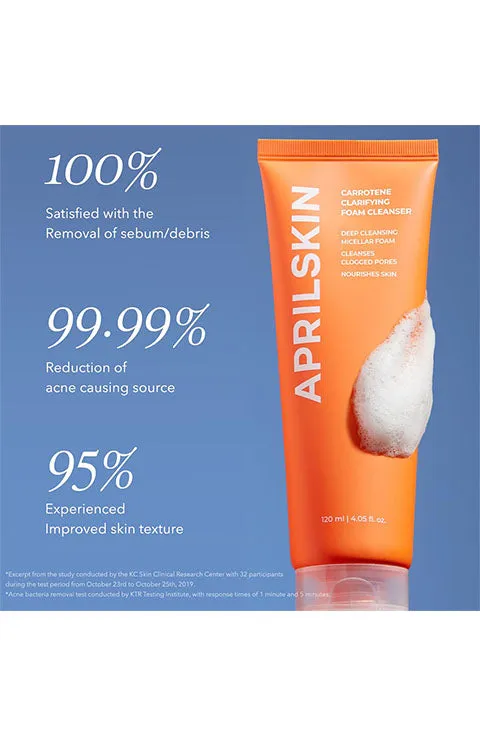 [APRILSKIN] Real Carrotene Acne Foam Cleanser (120Ml/4.05fl.oz)