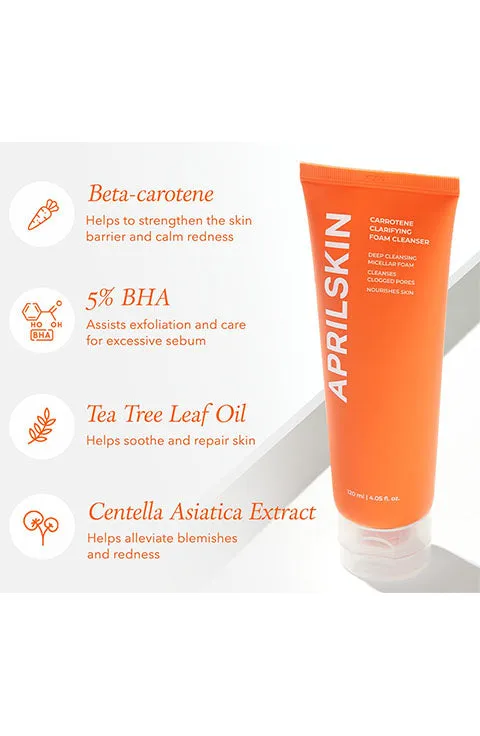 [APRILSKIN] Real Carrotene Acne Foam Cleanser (120Ml/4.05fl.oz)