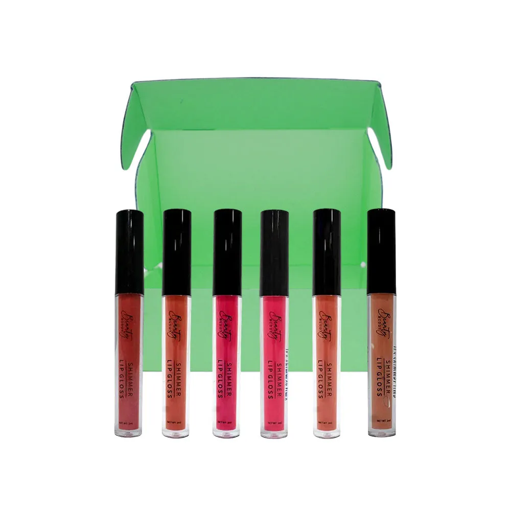 Beauty Buddy Shimmer Lip Gloss Gift Set - 6 items
