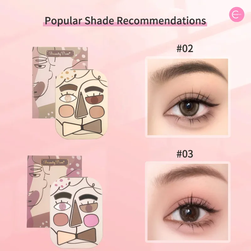 BeautyDom All-in-One Blush, Highlighter & Contour Palette