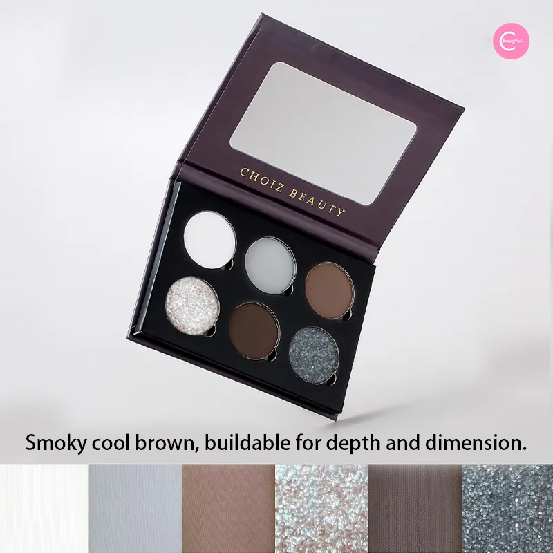 CHOIZ BEAUTY Day & Night  Magnetic 6-Color Eyeshadow Palette