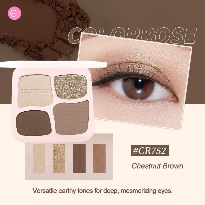 Colorrose Pocket-Sized 4-Color Eyeshadow Palette