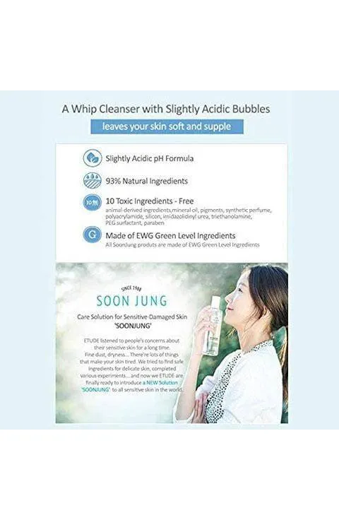 [ETUDE HOUSE] Soon Jung pH 6.5 Whip Cleanser (150mL/5.07fl.oz)
