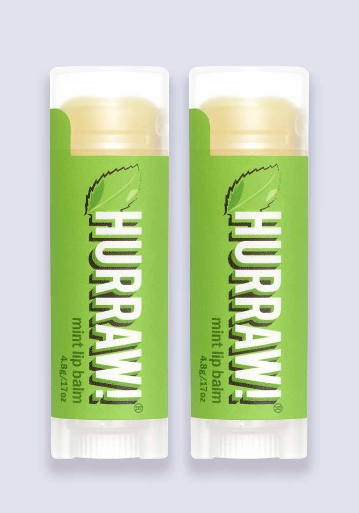 Hurraw Mint Lip Balm 4.3g (per stick) - 2 Pack