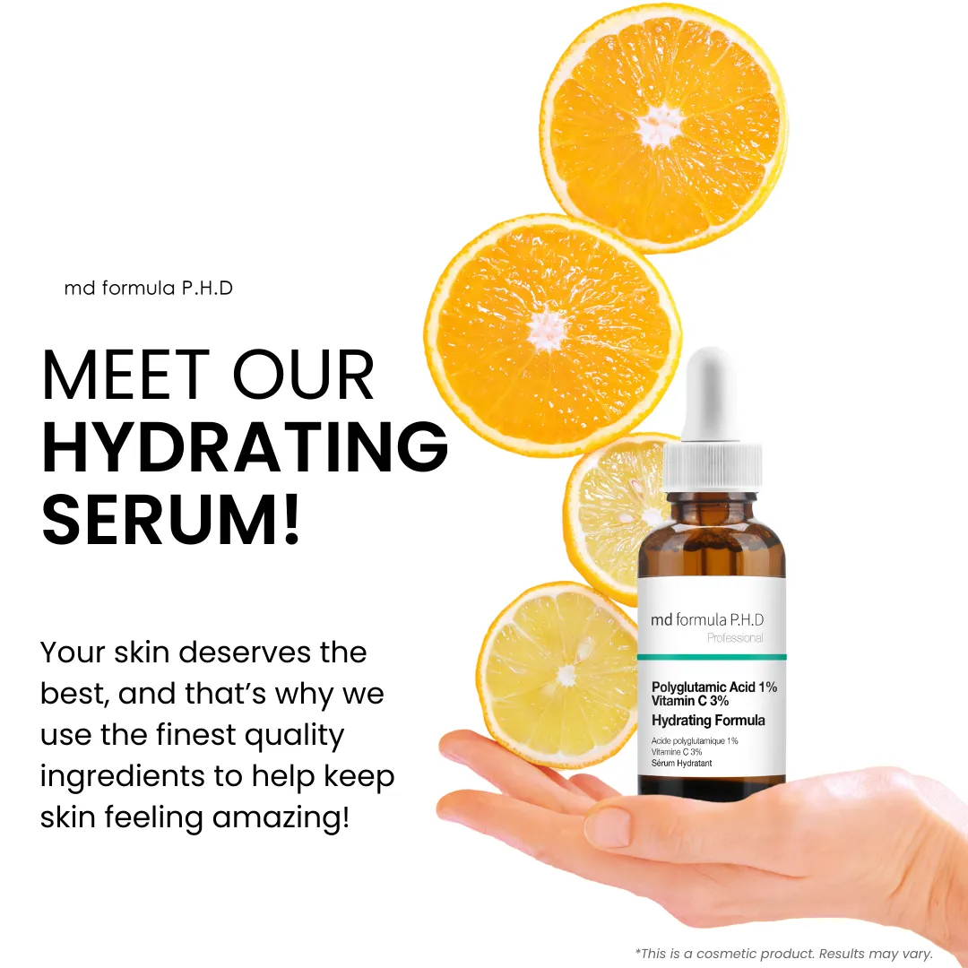 Hydrating Serum Polyglutamic Acid 1%, Vitamin C 3% 30ml