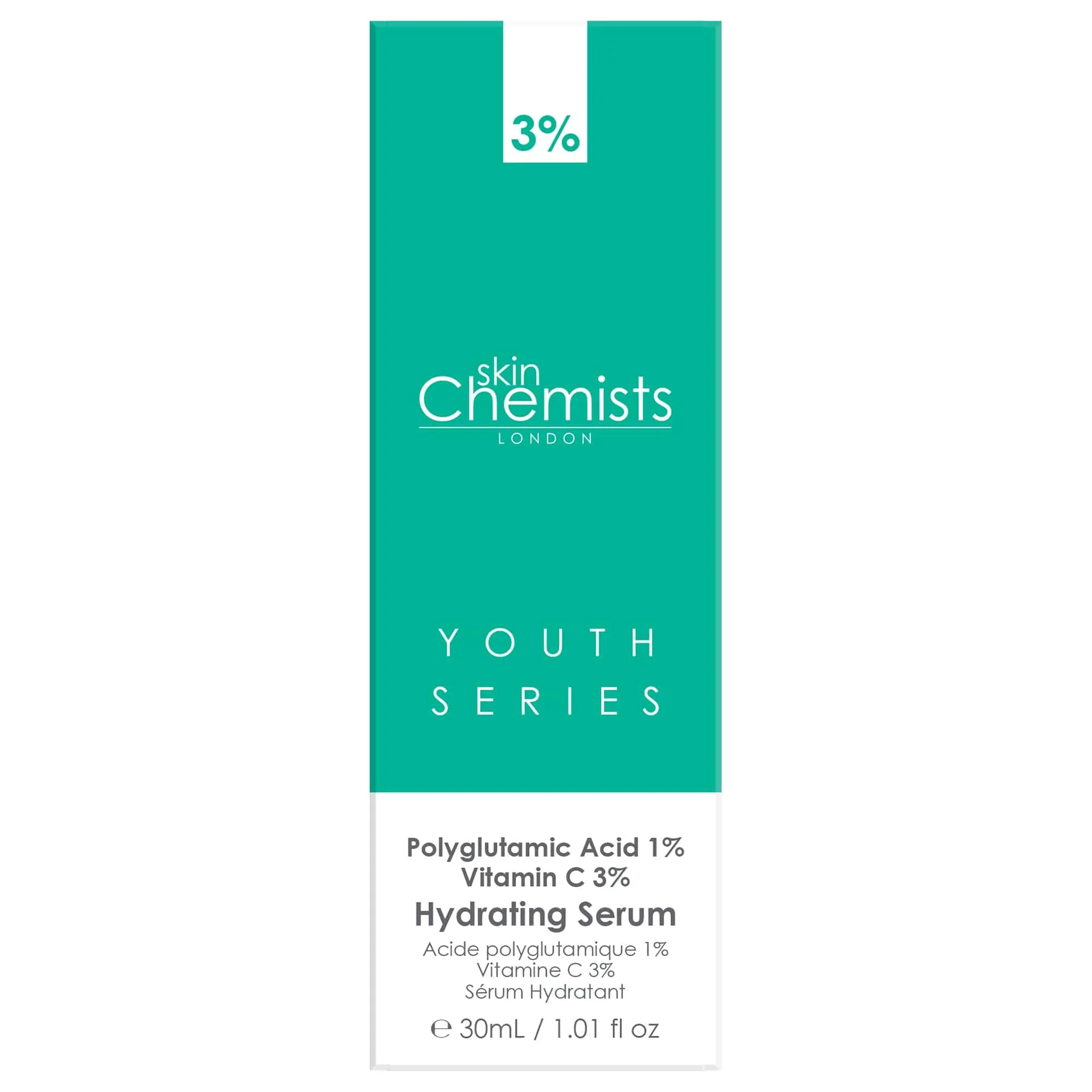 Hydrating Serum Polyglutamic Acid 1%, Vitamin C 3% 30ml