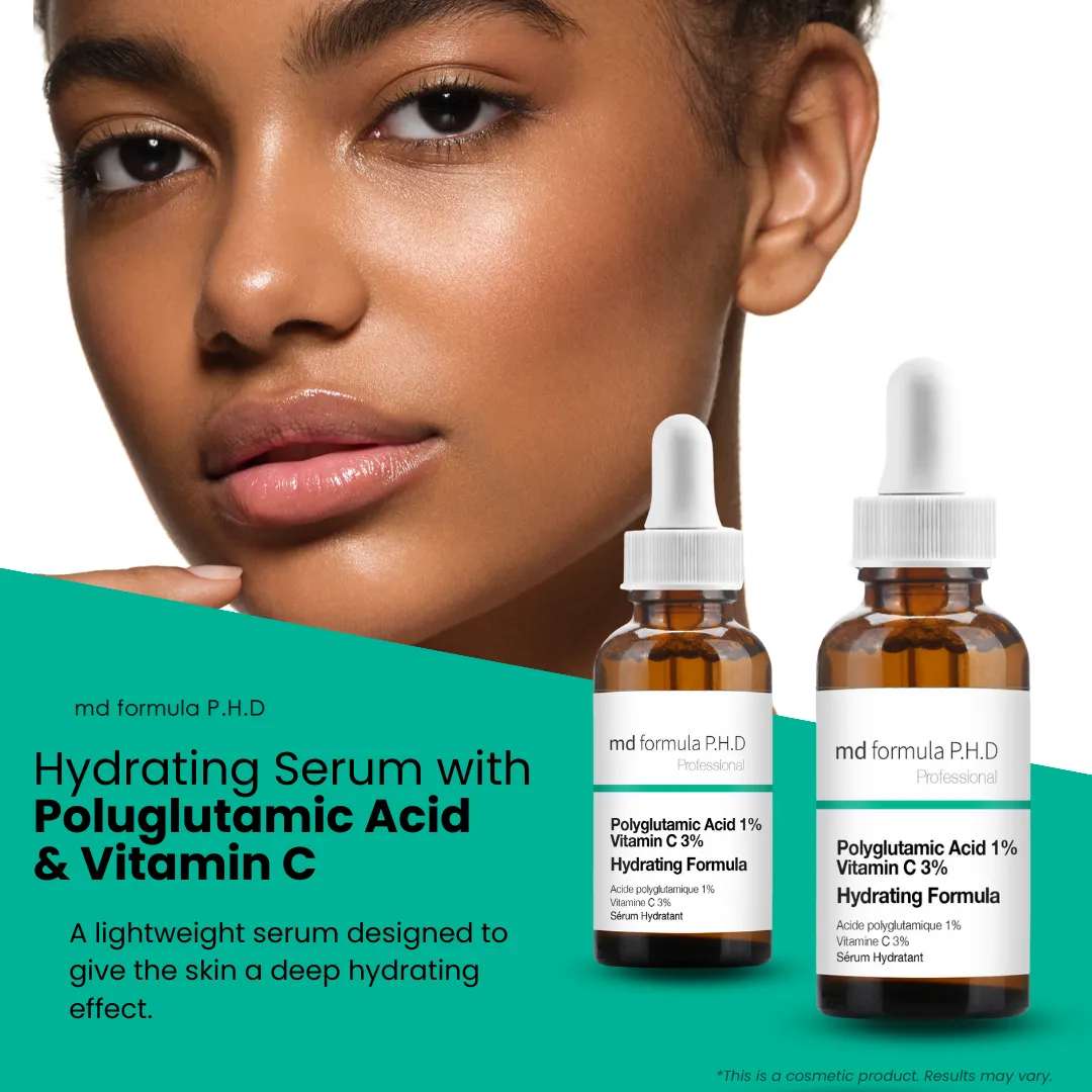 Hydrating Serum Polyglutamic Acid 1%, Vitamin C 3% 30ml