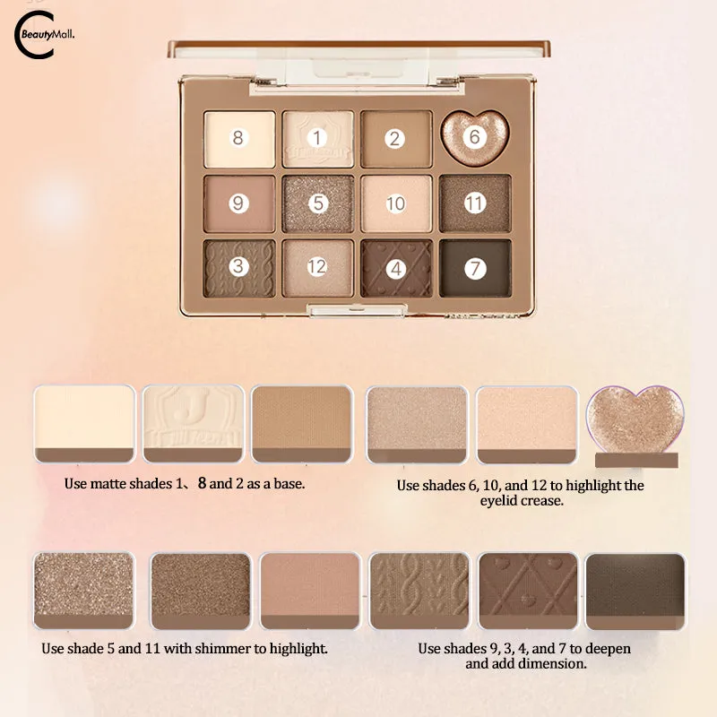 JILLLEEN Butterfly Palette 12-Color Eyeshadow