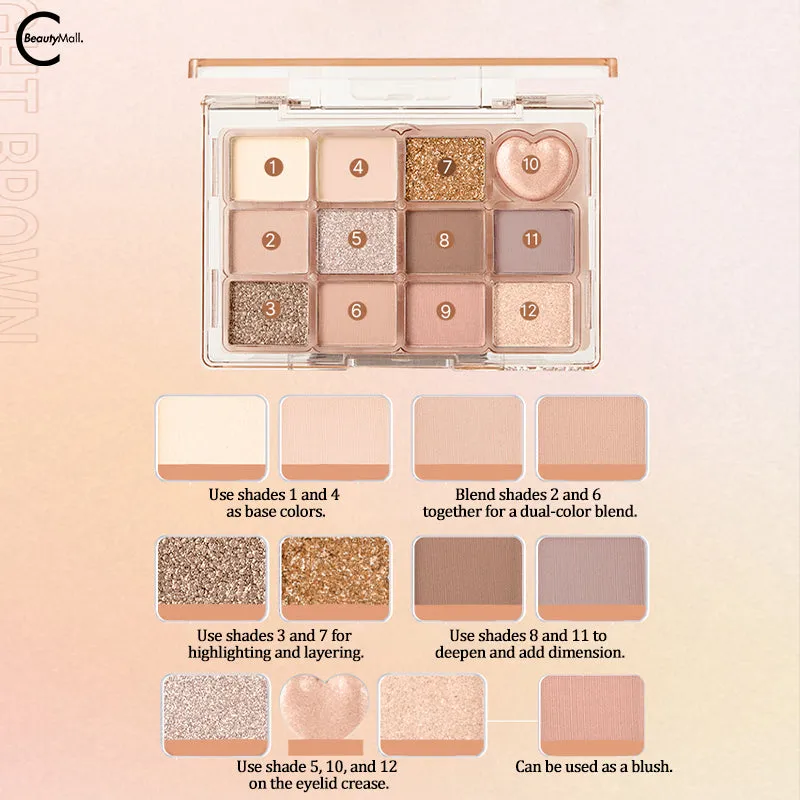 JILLLEEN Butterfly Palette 12-Color Eyeshadow