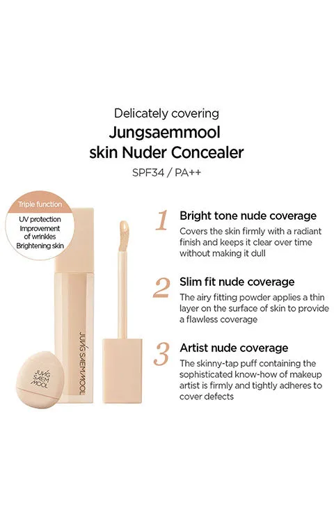 [JUNG SAEM MOOL] Skin Nuder Concealer(6g/0.21fl.oz) - 3 Colors