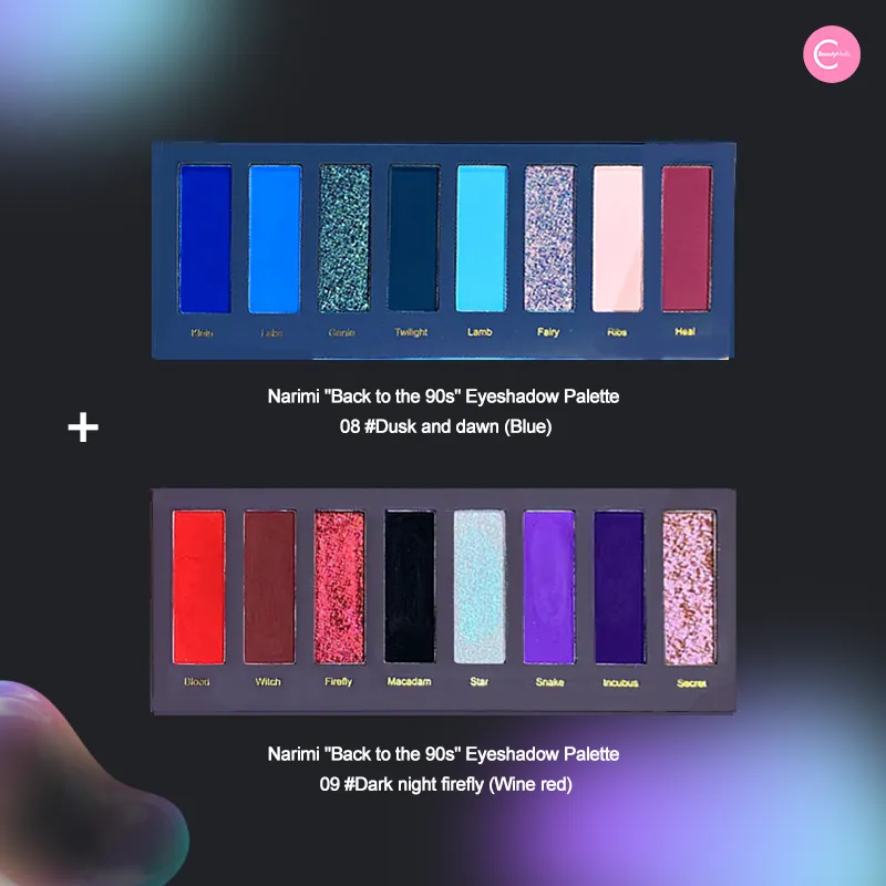 Narimi "Back to the 90s" Eyeshadow Palette - #08 Dusk and dawn (Blue)