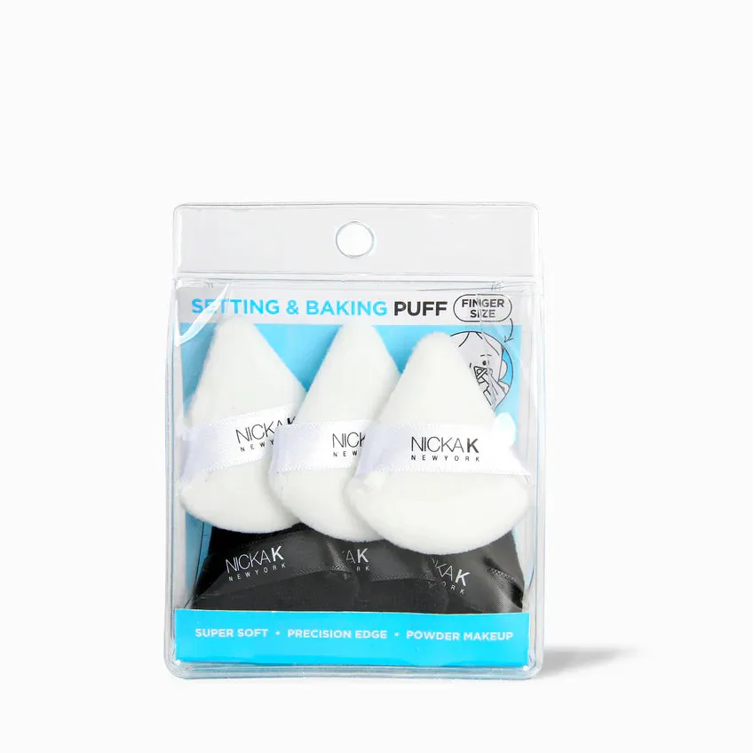 Nicka K Setting & Baking Puff Finger Size 6 Count - Choose Your Color