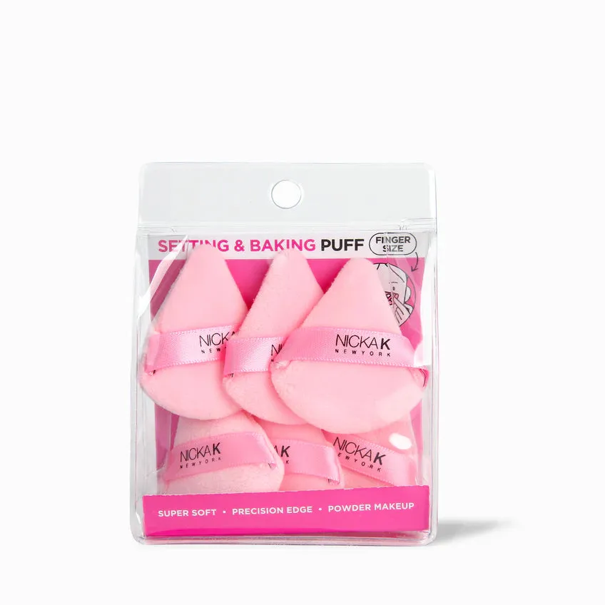Nicka K Setting & Baking Puff Finger Size 6 Count - Choose Your Color