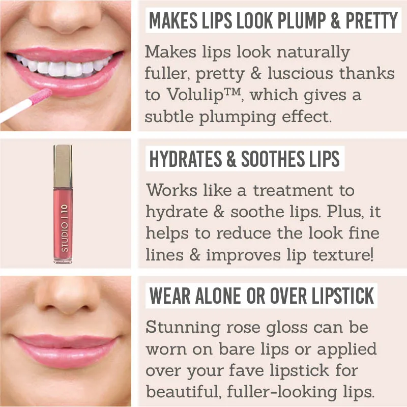 Plumping Lip Gloss in Rose