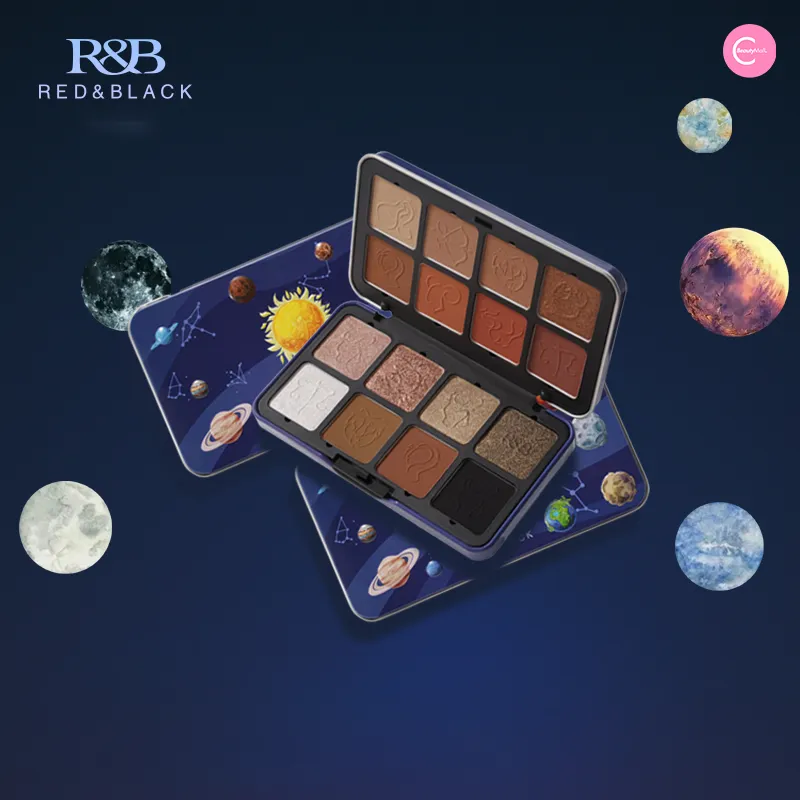 RED & BLACK 16-Color Eyeshadow Palette
