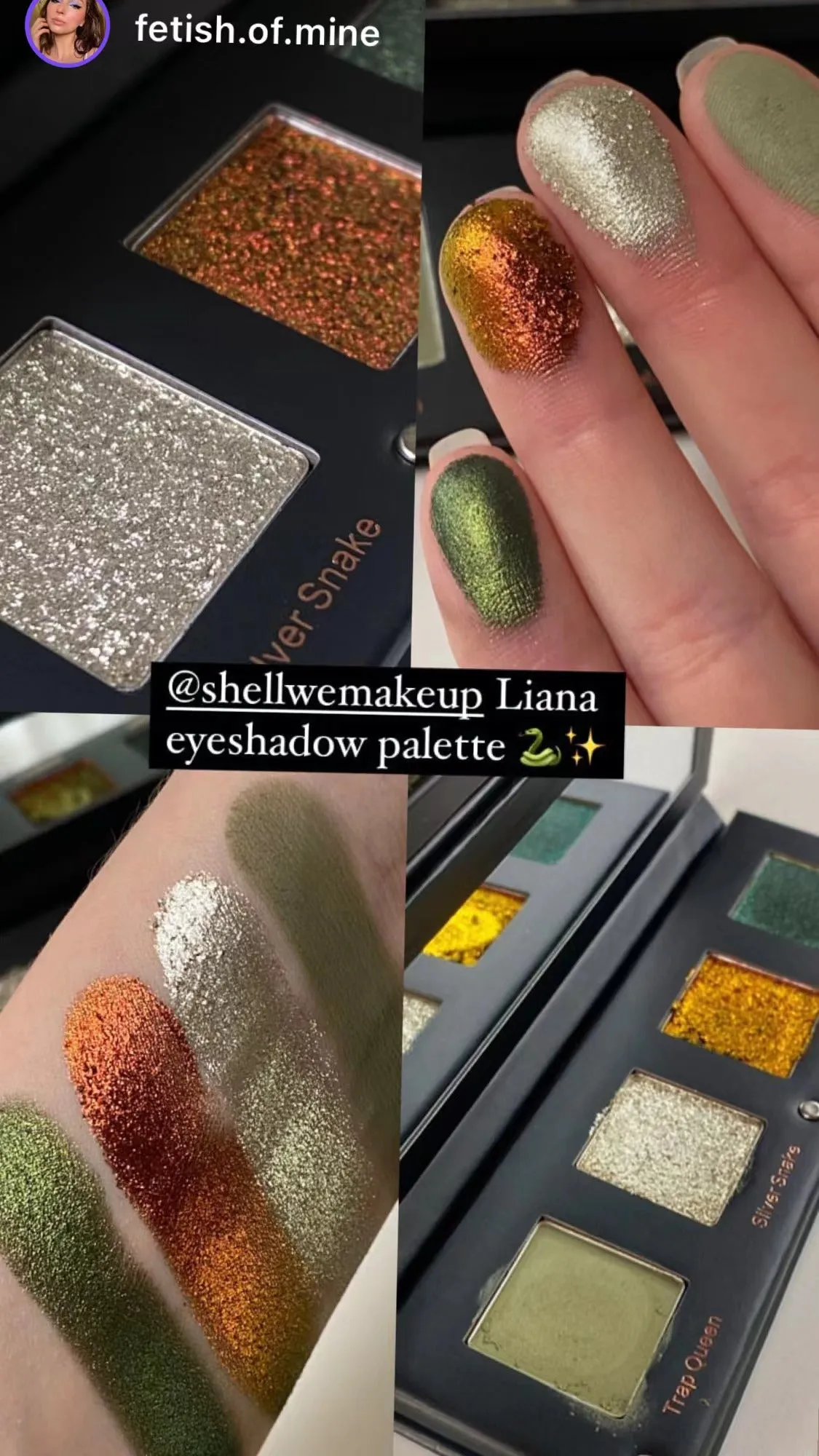 Shellwe Makeup Liana Matte-Satin Shimmer Chameleon Green Eyeshadow Palette