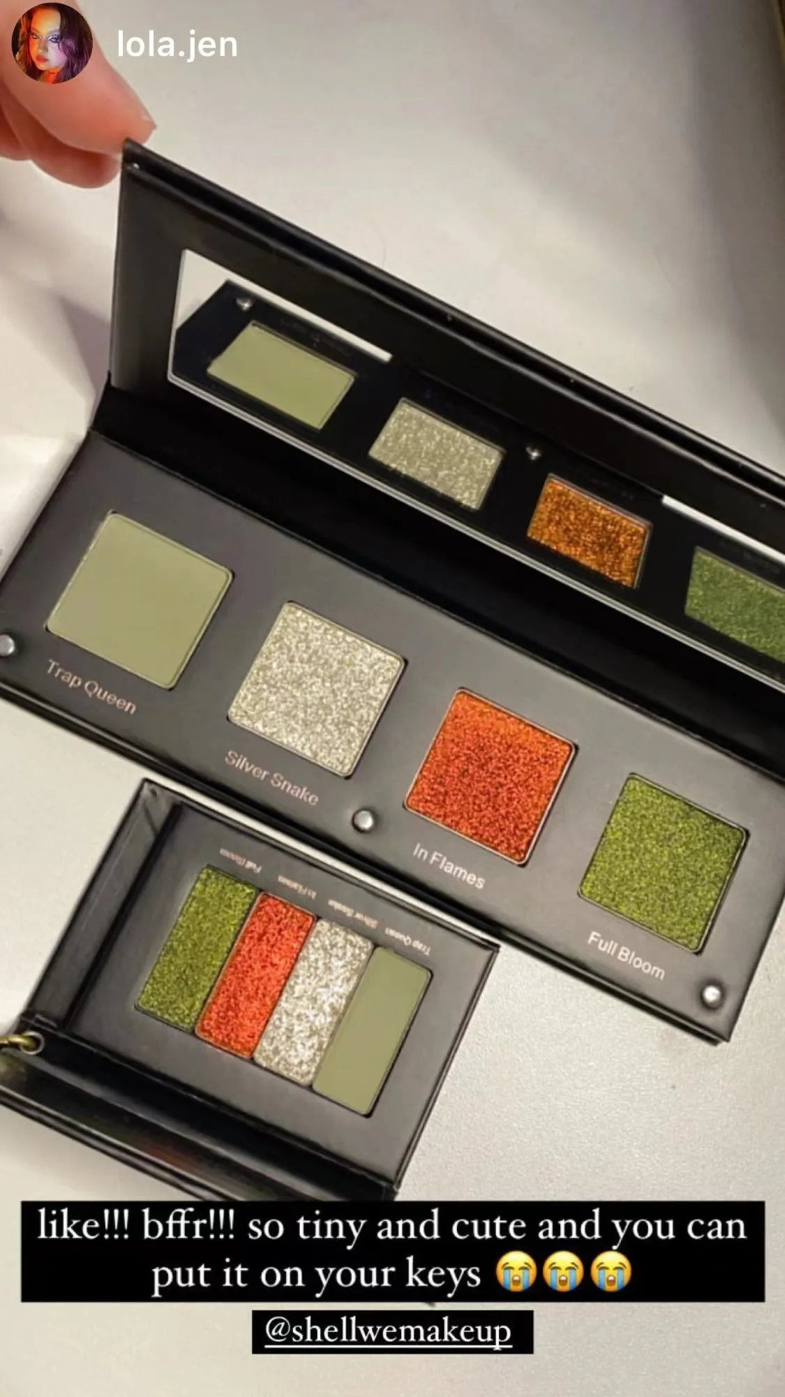 Shellwe Makeup Liana Matte-Satin Shimmer Chameleon Green Eyeshadow Palette