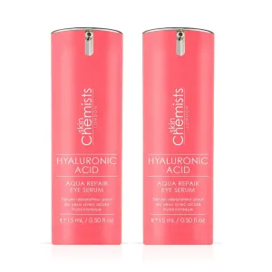 skinChemists Hyaluronic Acid Aqua Repair Eye Serum 15ml Twin Value Savings Pack
