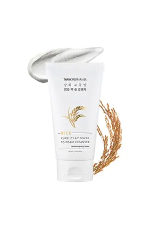 [THANK YOU FARMER] Rice Pure Clay Mask to Foam Cleanser (150mL/5.27fl.oz)