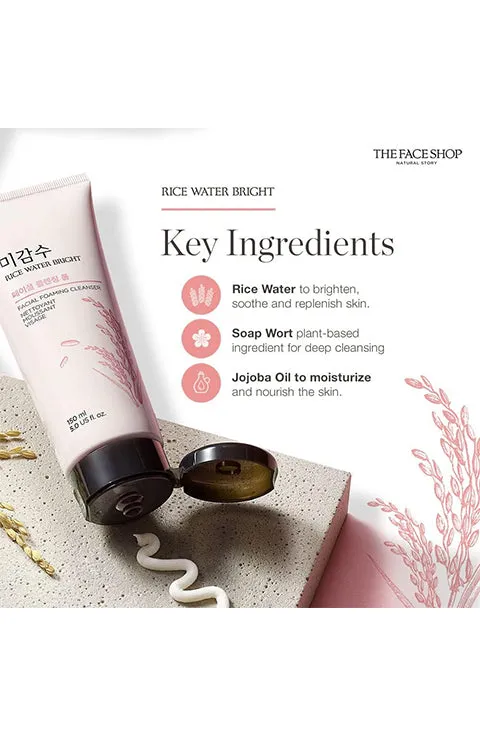 THE FACE SHOP - Rice Water Bright Cleansing Foam 150Ml or 300ml