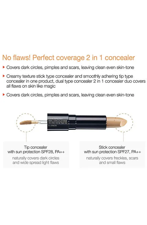 [the SAEM] Cover Perfection Ideal Concealer Duo (4.2g/0.15fl.oz   4.5g/0.16fl.oz)