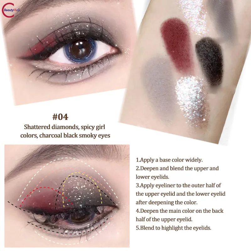 XIXI "Working Bear" Six-Color Eyeshadow Palette