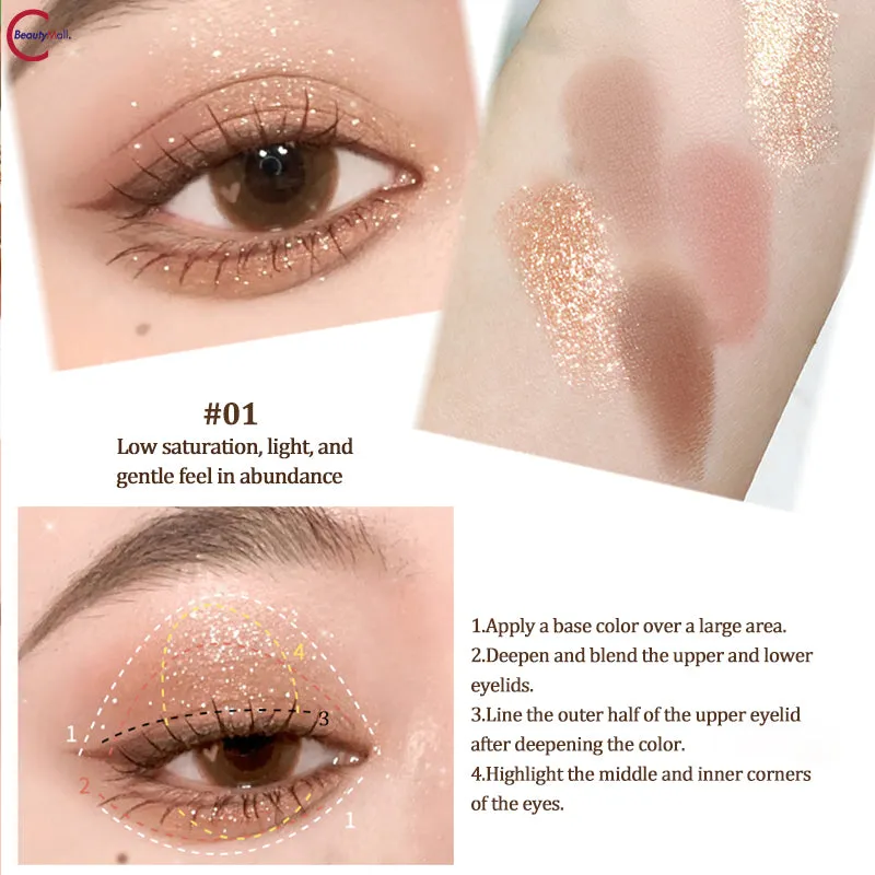 XIXI "Working Bear" Six-Color Eyeshadow Palette