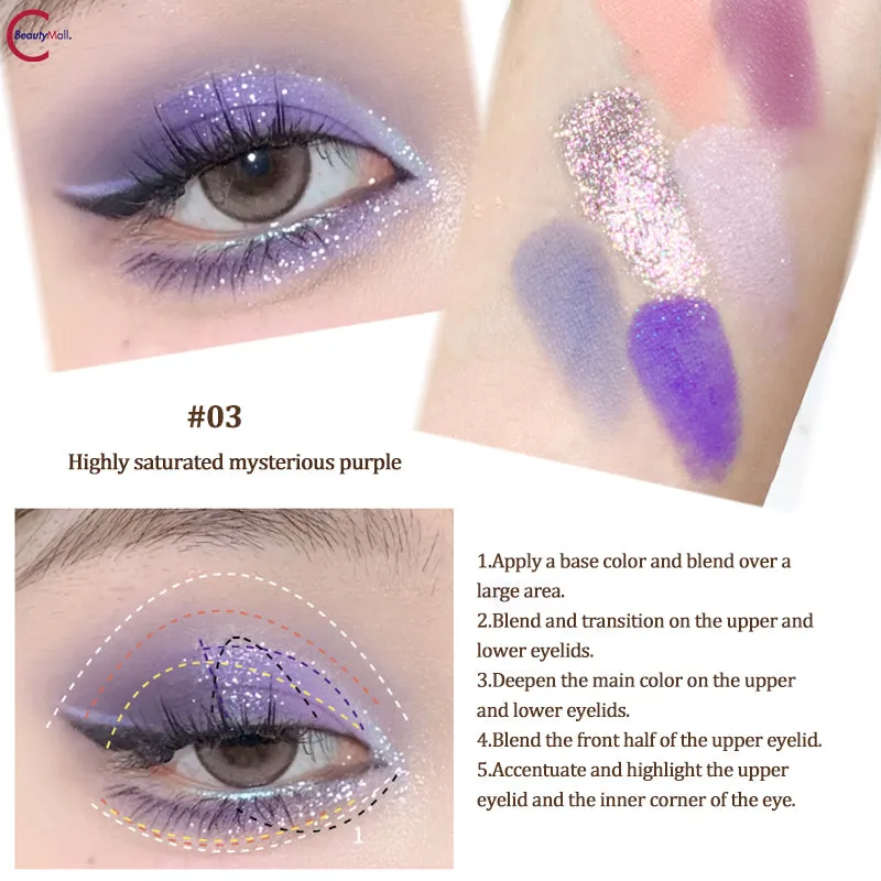 XIXI "Working Bear" Six-Color Eyeshadow Palette
